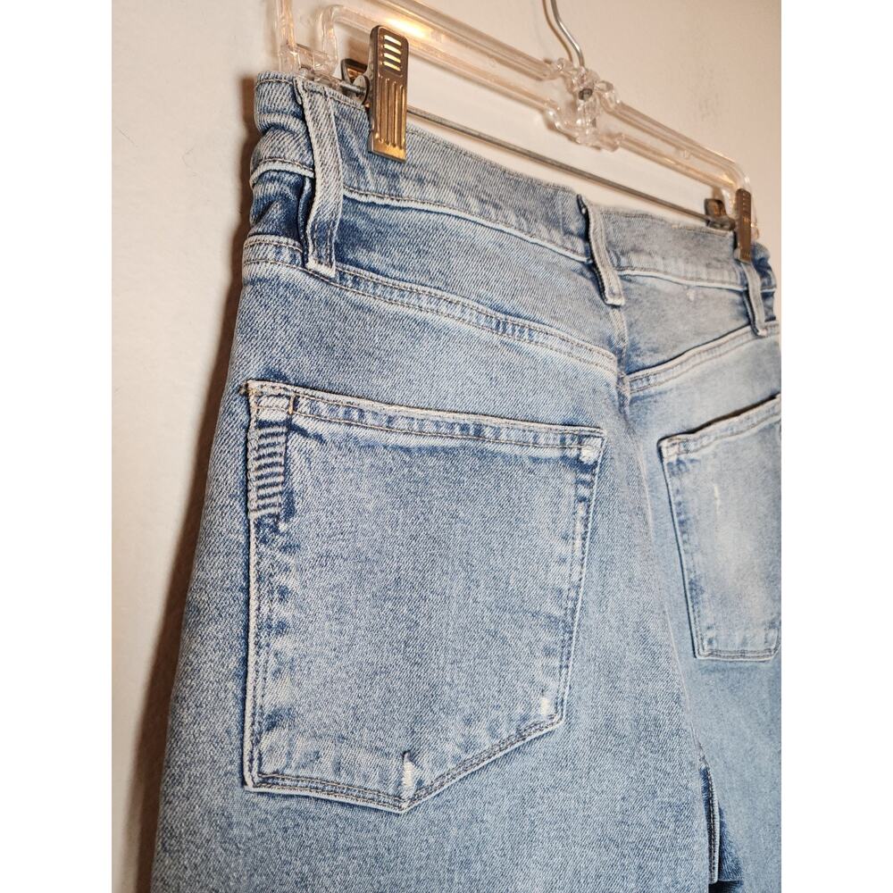 Paige Sawyer Wide Leg Jeans Vanda Distressed Button Fly Women's Size 29 Size 8 - Picture 6 of 16